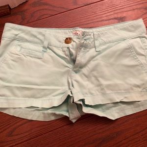 Sea foam green colored SO shorts. Low rise short shorts size 5